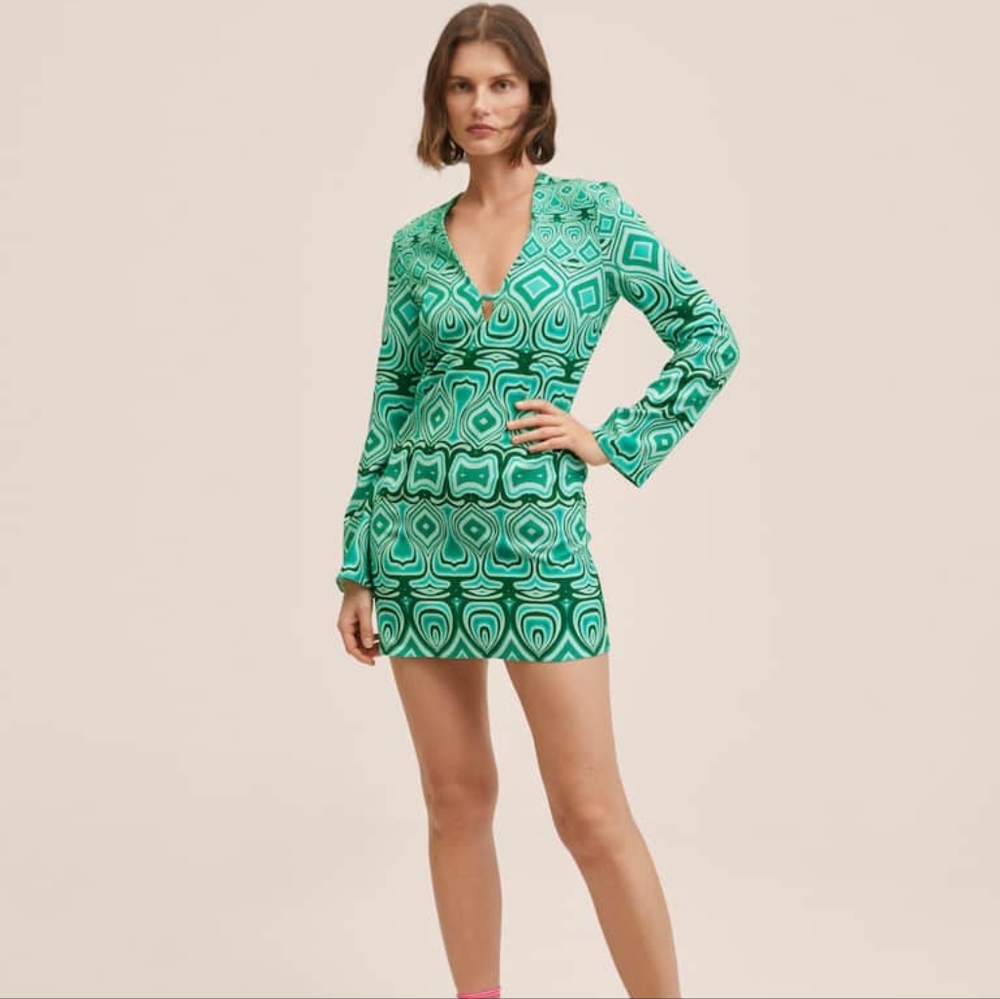 MANGO Retro Mini Dress - Picture 5 of 6